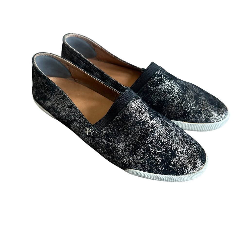 Frye Melanie Slip-On Flat Sneaker Casual Comfort Leather Metallic Size 6 Women's